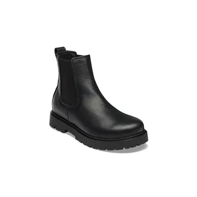 Birkenstock Highwood gležnar v gladkem črnem usnju regular kopito 1033156