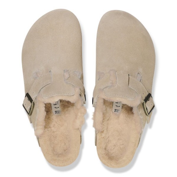 Birkenstock Boston VL/Shearling Taupe 1028289