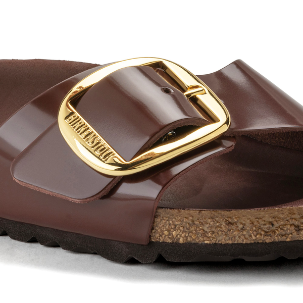 Birkenstock Madrid Big Buckle high shine chocolate regular 1022568