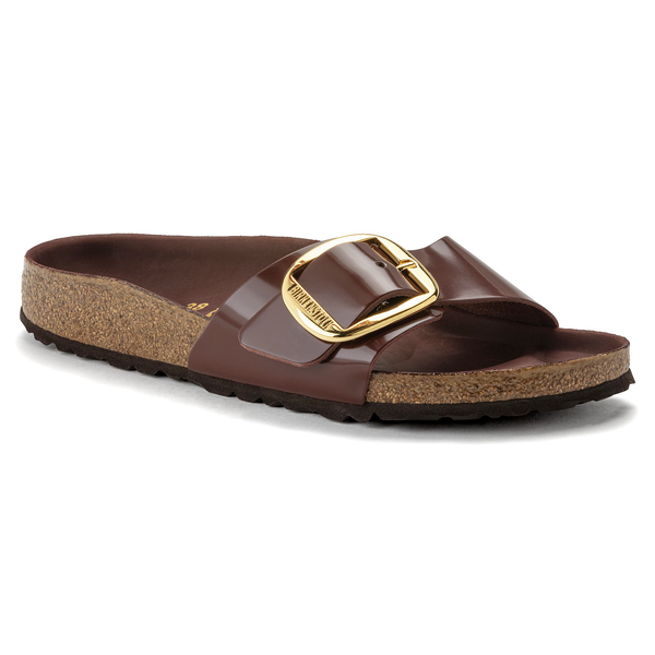 Birkenstock Madrid Big Buckle high shine chocolate regular 1022568