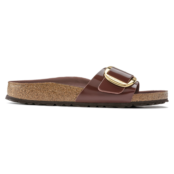 Birkenstock Madrid Big Buckle high shine chocolate regular 1022568