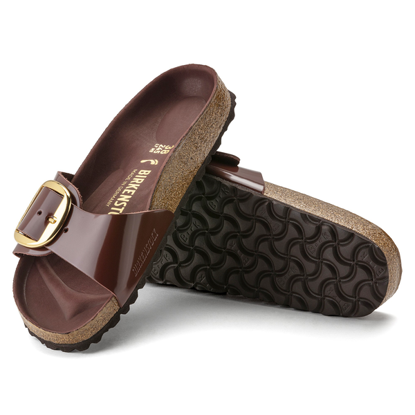 Birkenstock Madrid Big Buckle high shine chocolate regular 1022568