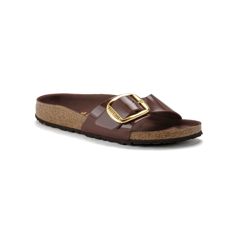 Birkenstock Madrid Big Buckle high shine chocolate regular 1022568