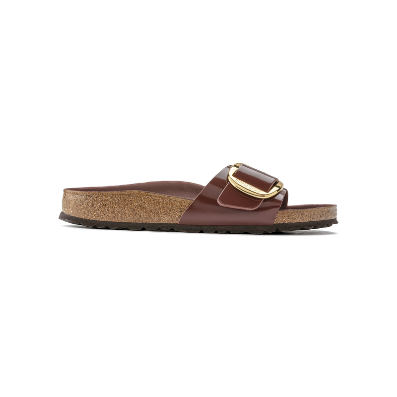 Birkenstock Madrid Big Buckle high shine chocolate regular 1022568