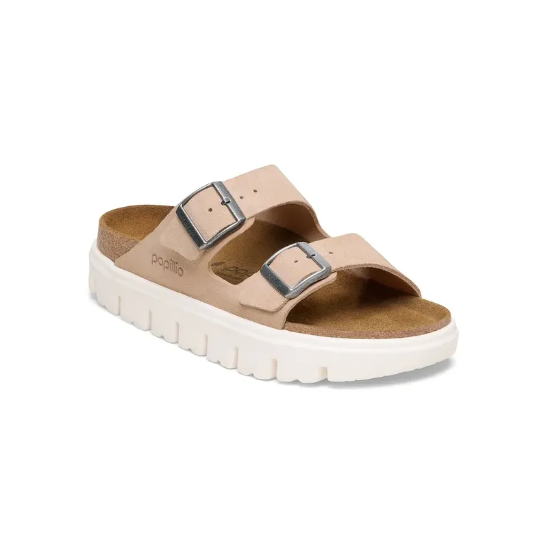 Birkenstock Papilio Arizona semiš usnje v bež barvi ozko kopito 1024950